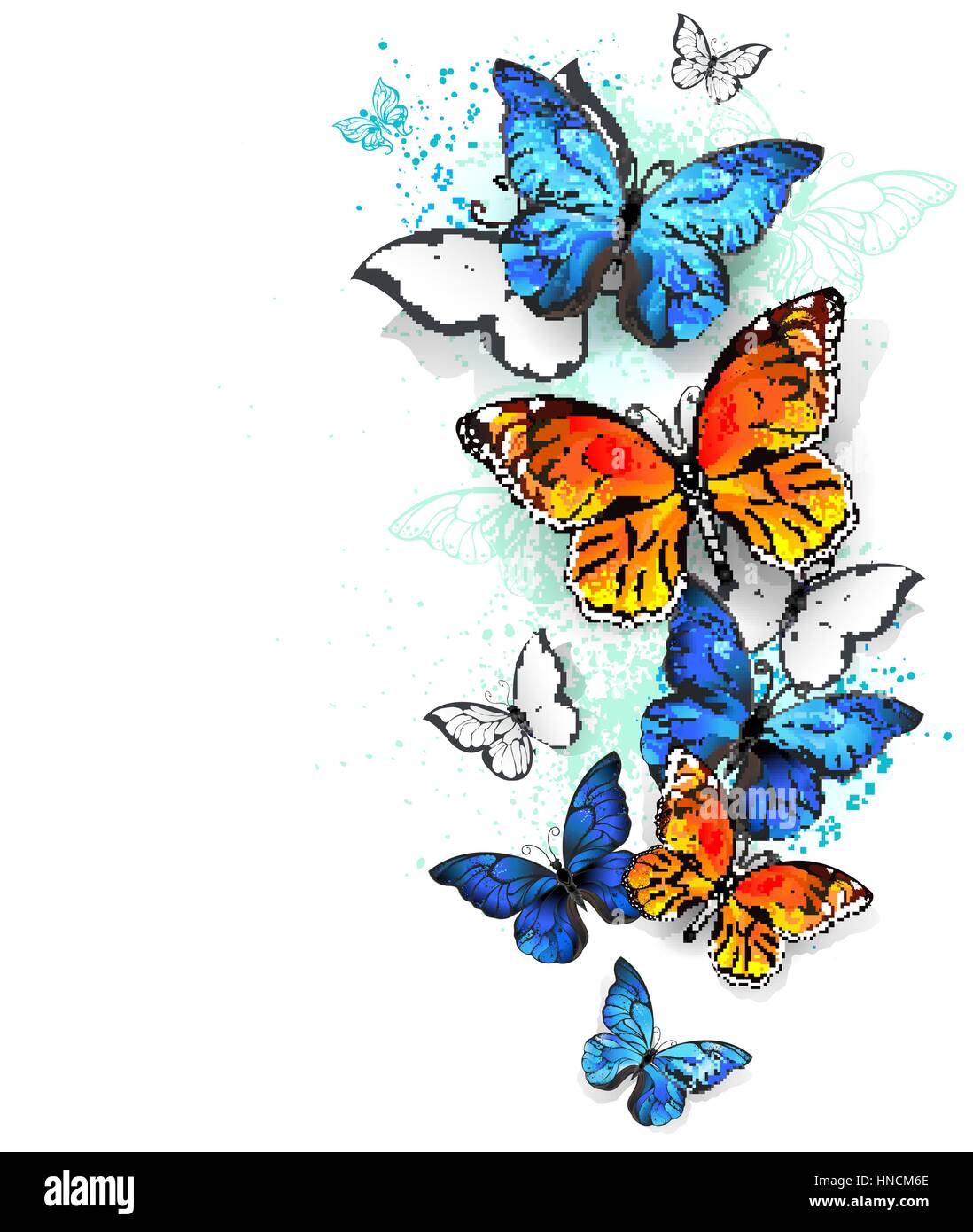 compuesto La playa Descarga Mariposa monarca azul fotografías e imágenes de alta resolución - Alamy