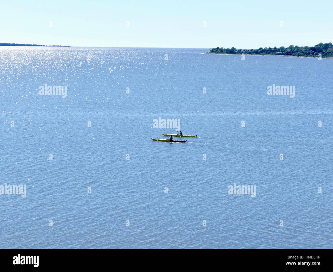 Kayak en Cedar Key, Florida, EE.UU. Foto de stock