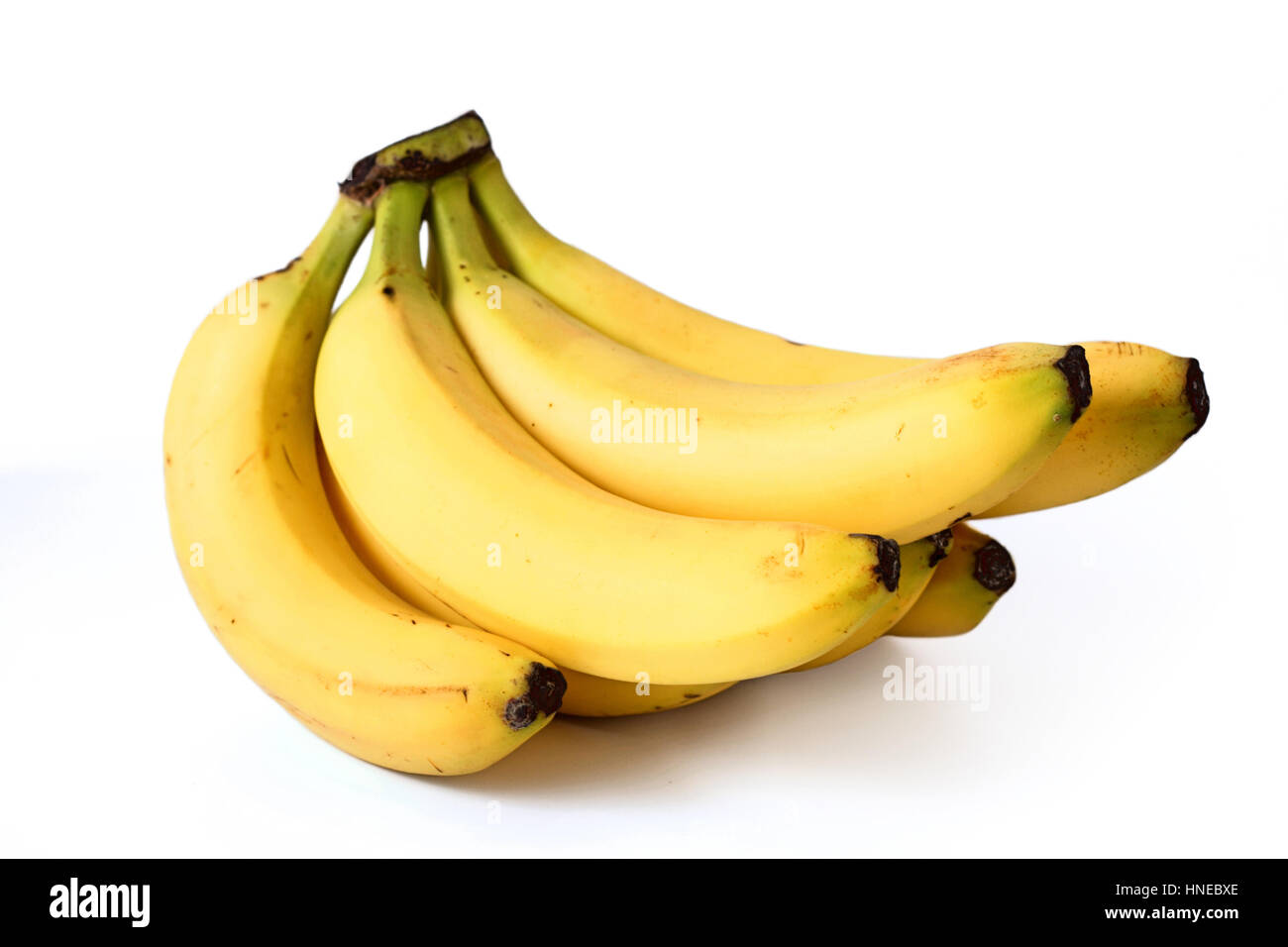 Los plátanos sobre fondo blanco. Foto de stock
