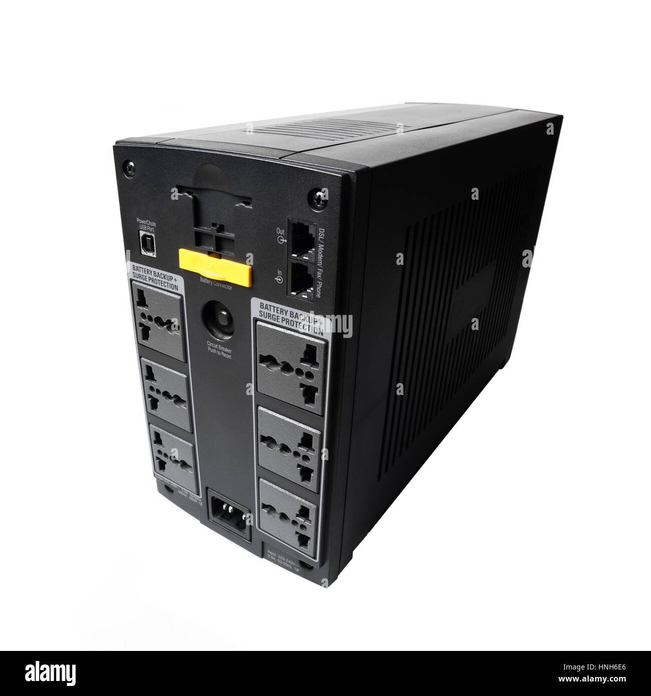 Black UPS (Sistema de alimentación ininterrumpida (SAI) sobre fondo blanco  Fotografía de stock - Alamy