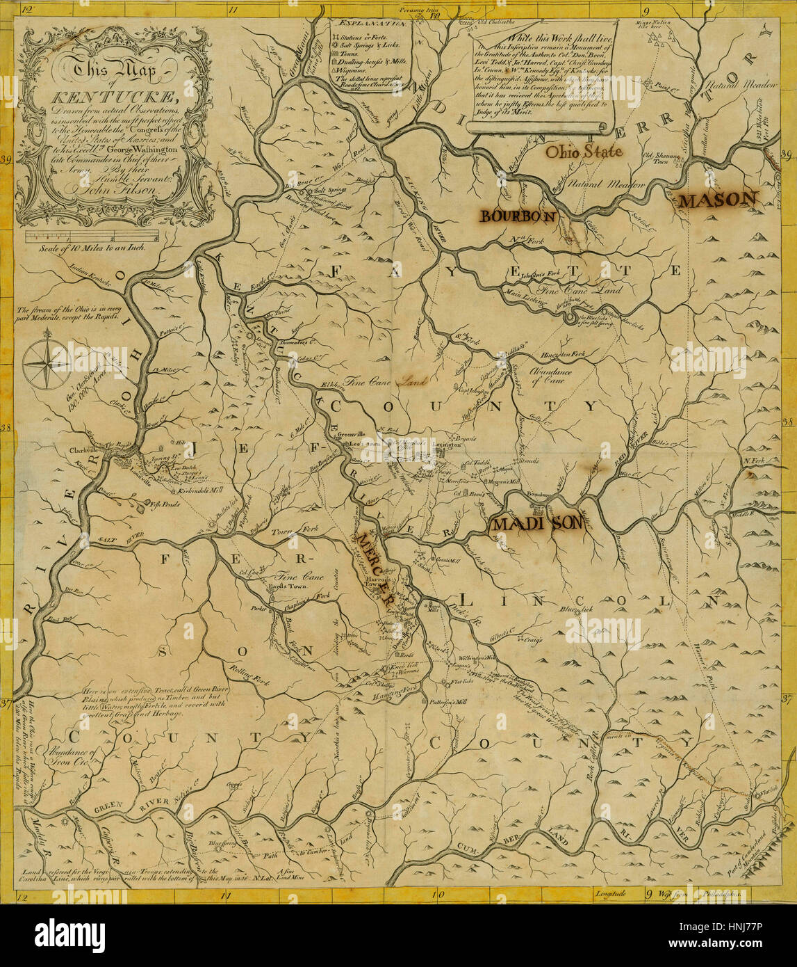 Mapa de kentucky fotografías e imágenes de alta resolución Alamy