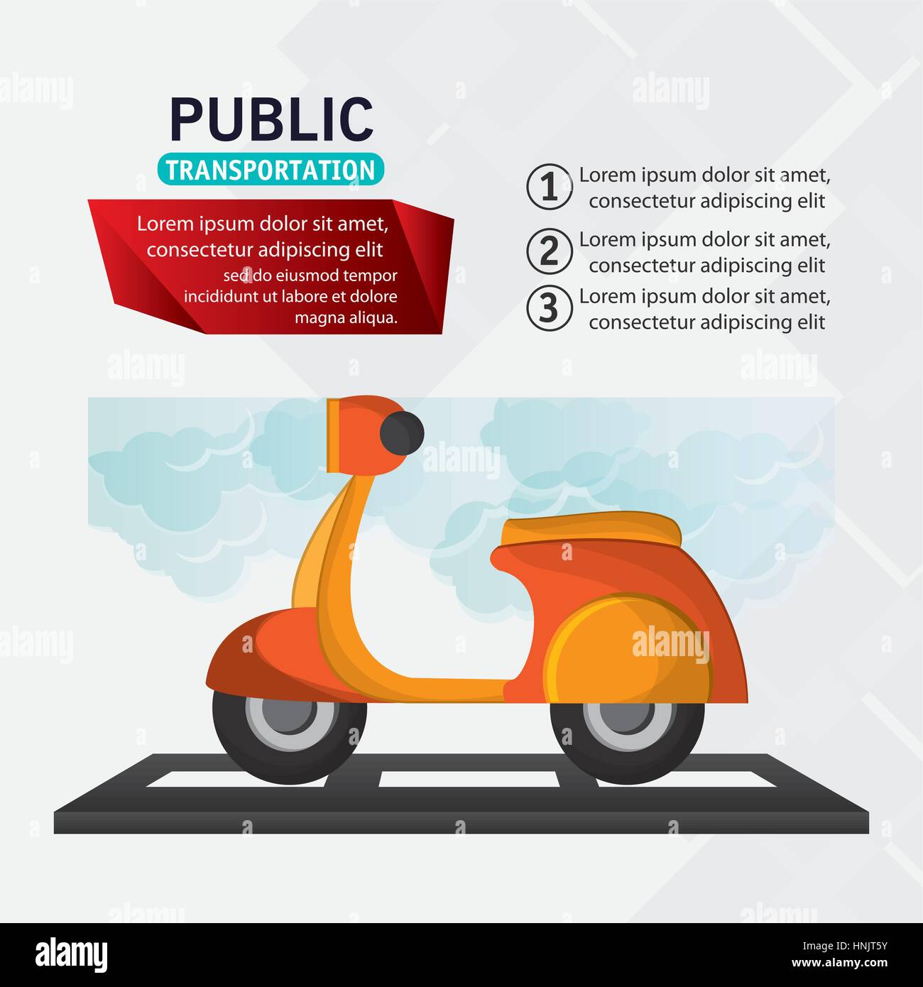 Servicio de entrega de motocicletas transporte público ilustración vectorial EPS 10 Ilustración del Vector