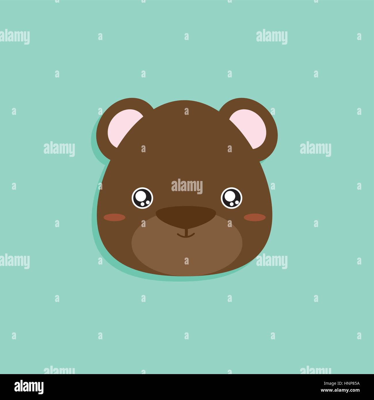 Cara de oso de dibujos animados Imagen Vector de stock - Alamy