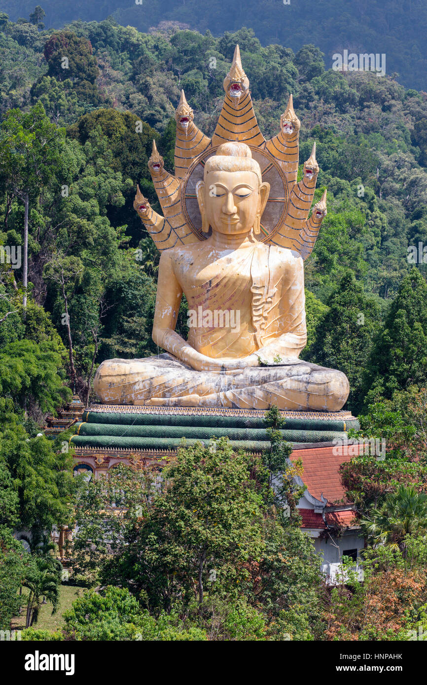 Buddhavas Arena, Wat Bang Riang, complejo de templos budistas, Phang-Nga, Tailandia Foto de stock