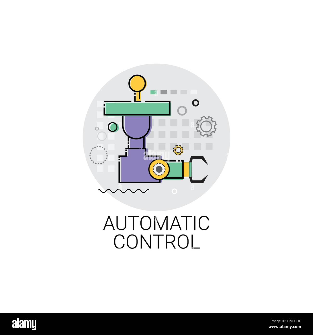Adición etiqueta selva Control automático de la maquinaria de producción de la industria de la  Automatización Industrial icono Imagen Vector de stock - Alamy