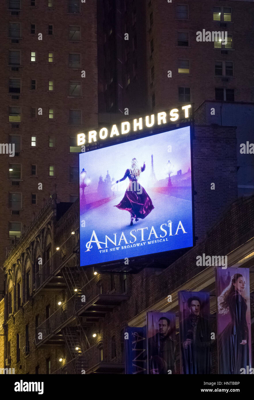 Anastasia El musical en Broadway Foto de stock