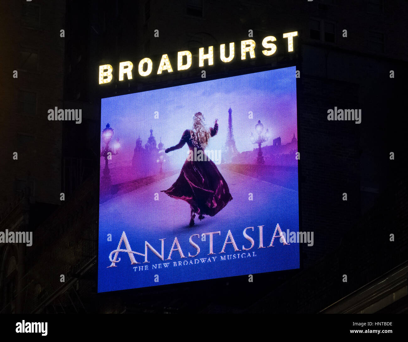 Anastasia El musical en Broadway Foto de stock