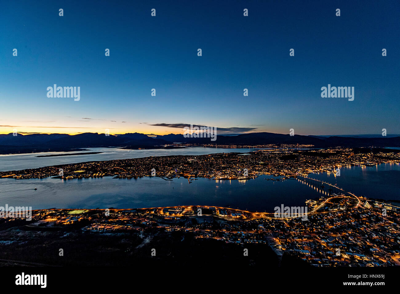 Tromso, Noruega del ártico en otoño. Foto de stock