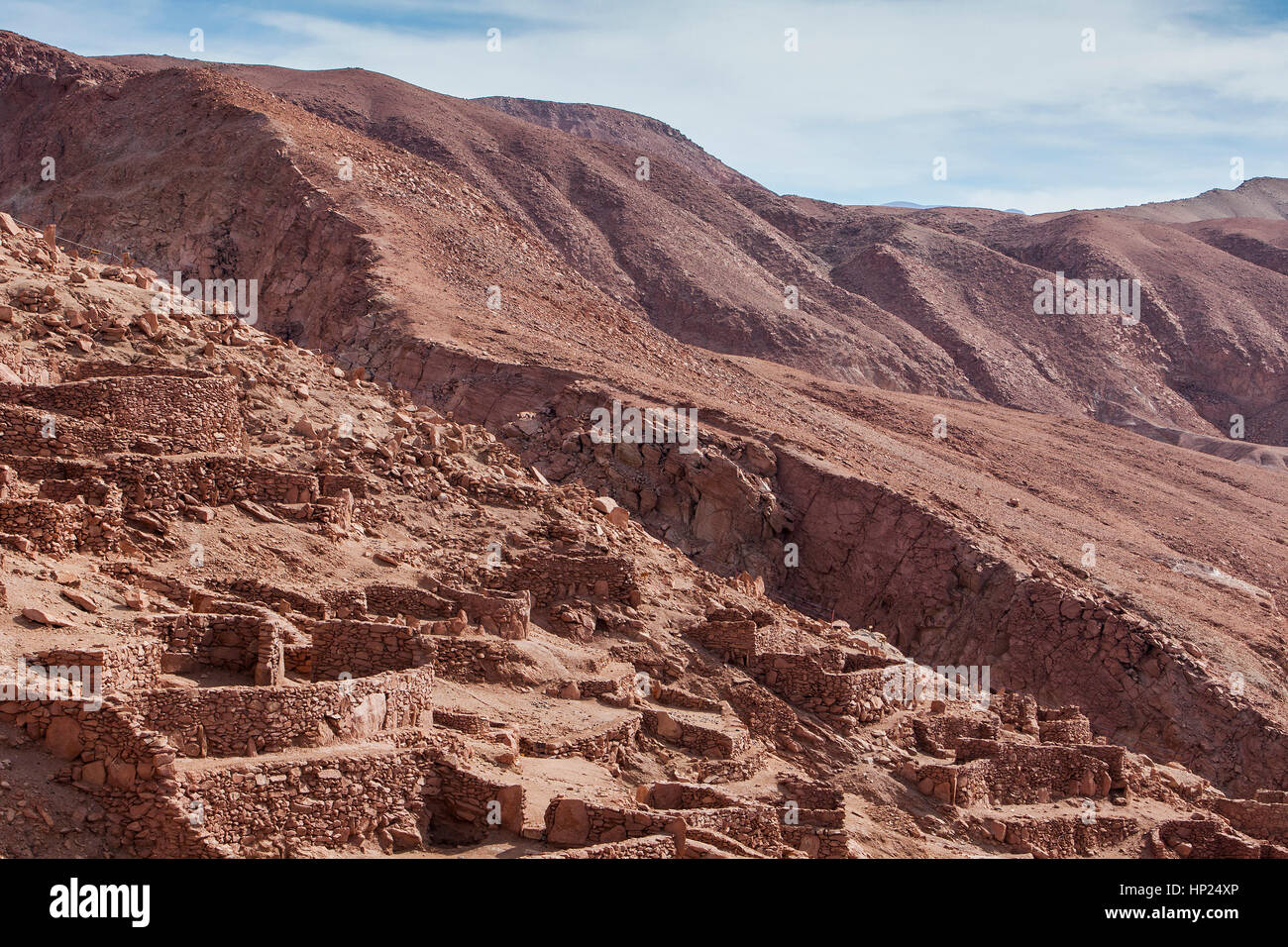 Pukara de Quitor, en el pueblo de San Pedro de Atacama, el desierto de  Atacama. Región de Antofagasta. Chile Fotografía de stock - Alamy