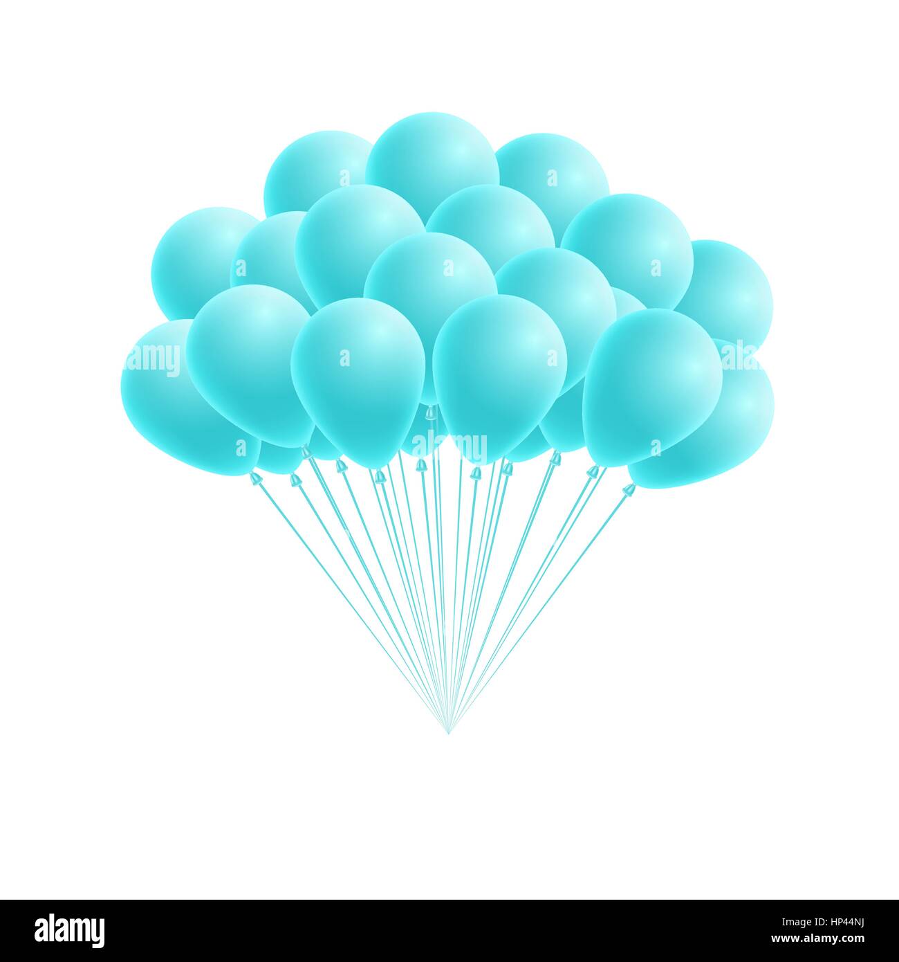 Fondo de celebración con globos azules para la ilustración de vector de  fiesta