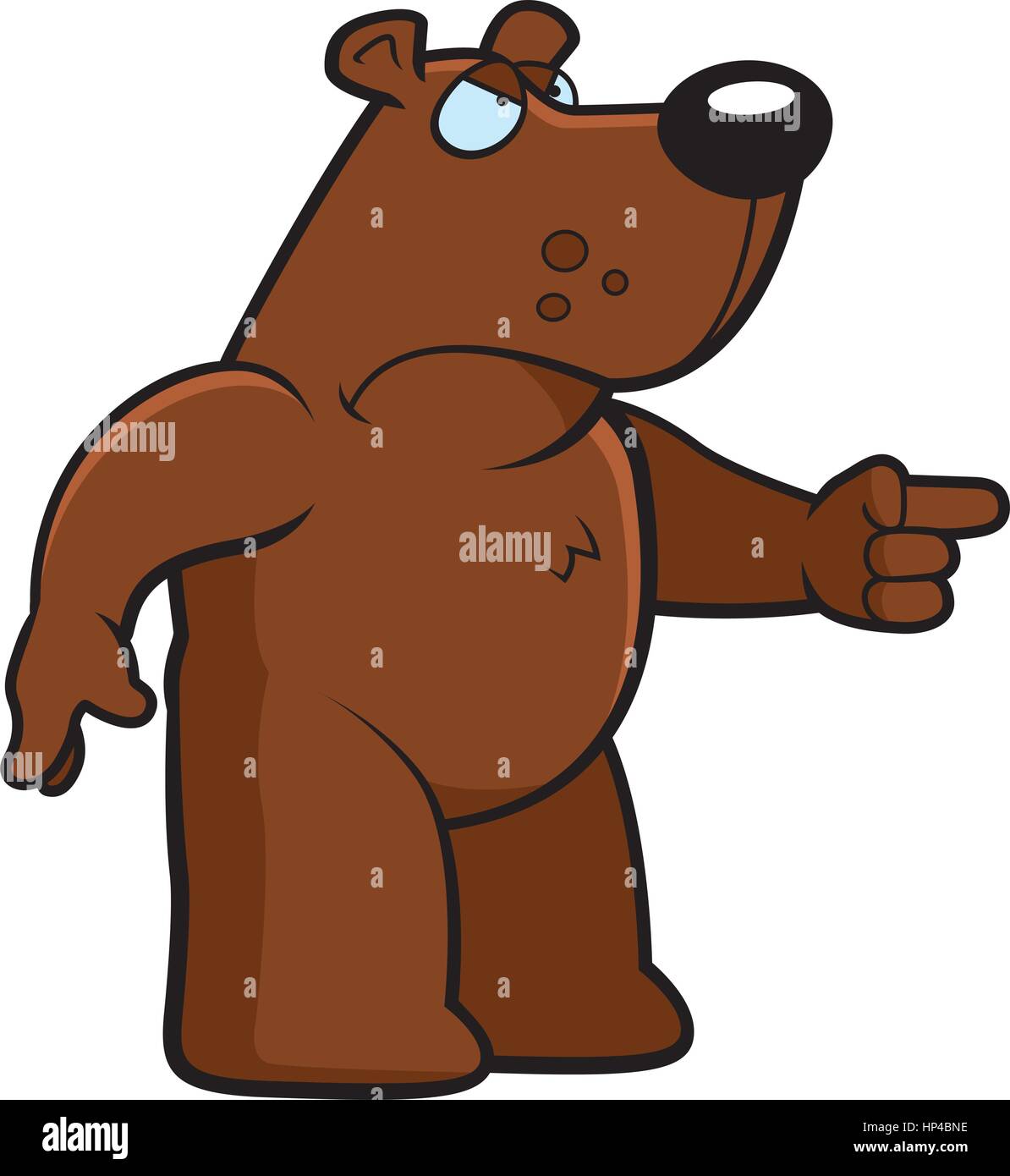 Un oso de dibujos animados con una expresión de enojado Imagen Vector de  stock - Alamy