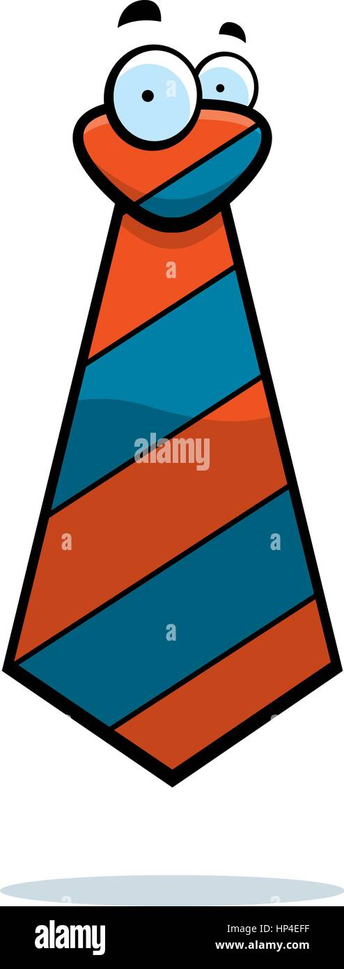 Una caricatura corbata a rayas rojas y azules con los ojos Imagen Vector de  stock - Alamy