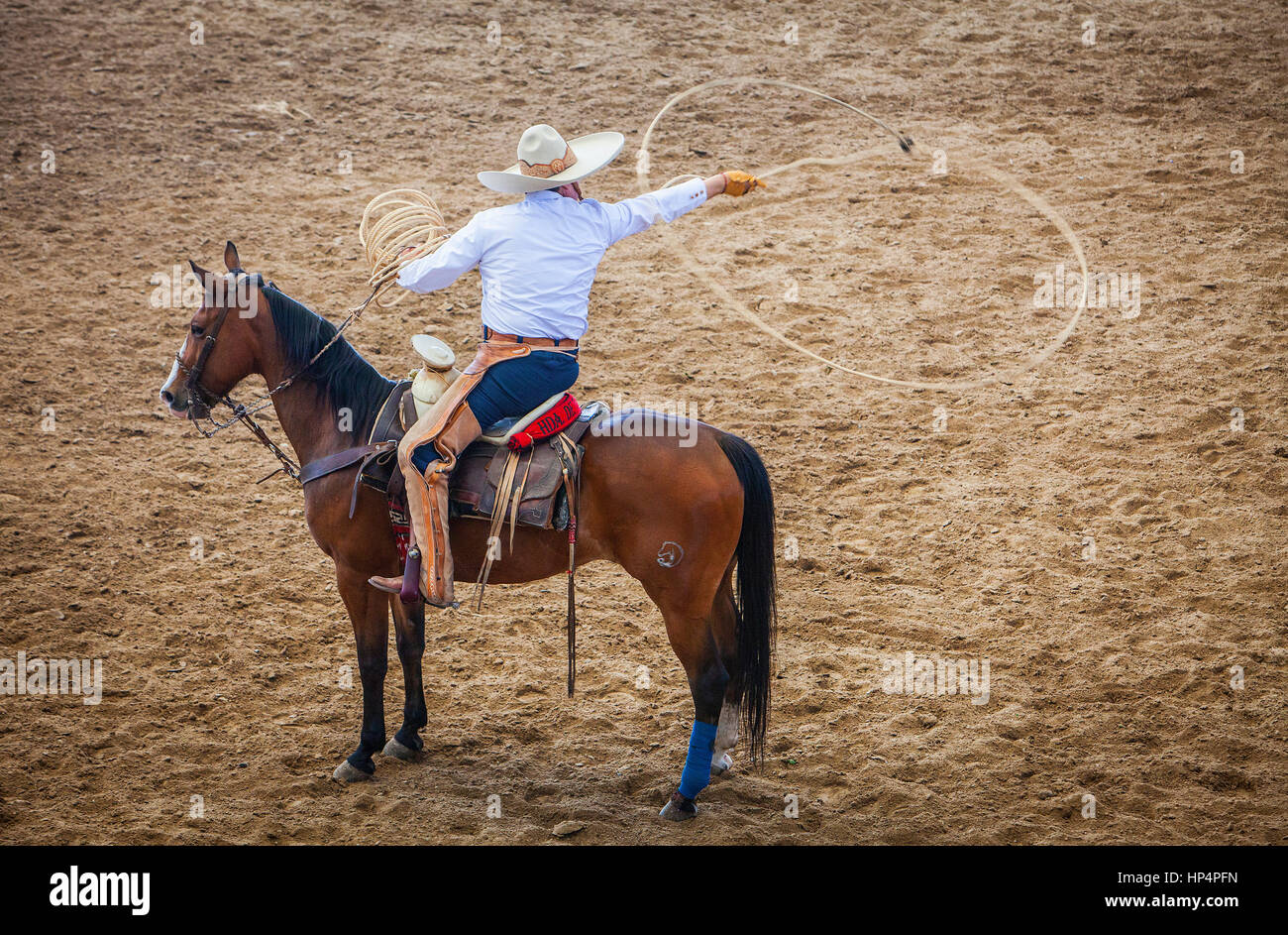 Un rodeo mexicano charreada en el Lienzo Charro Zermeno, Guadalajara, Jalisco, México Fotografía