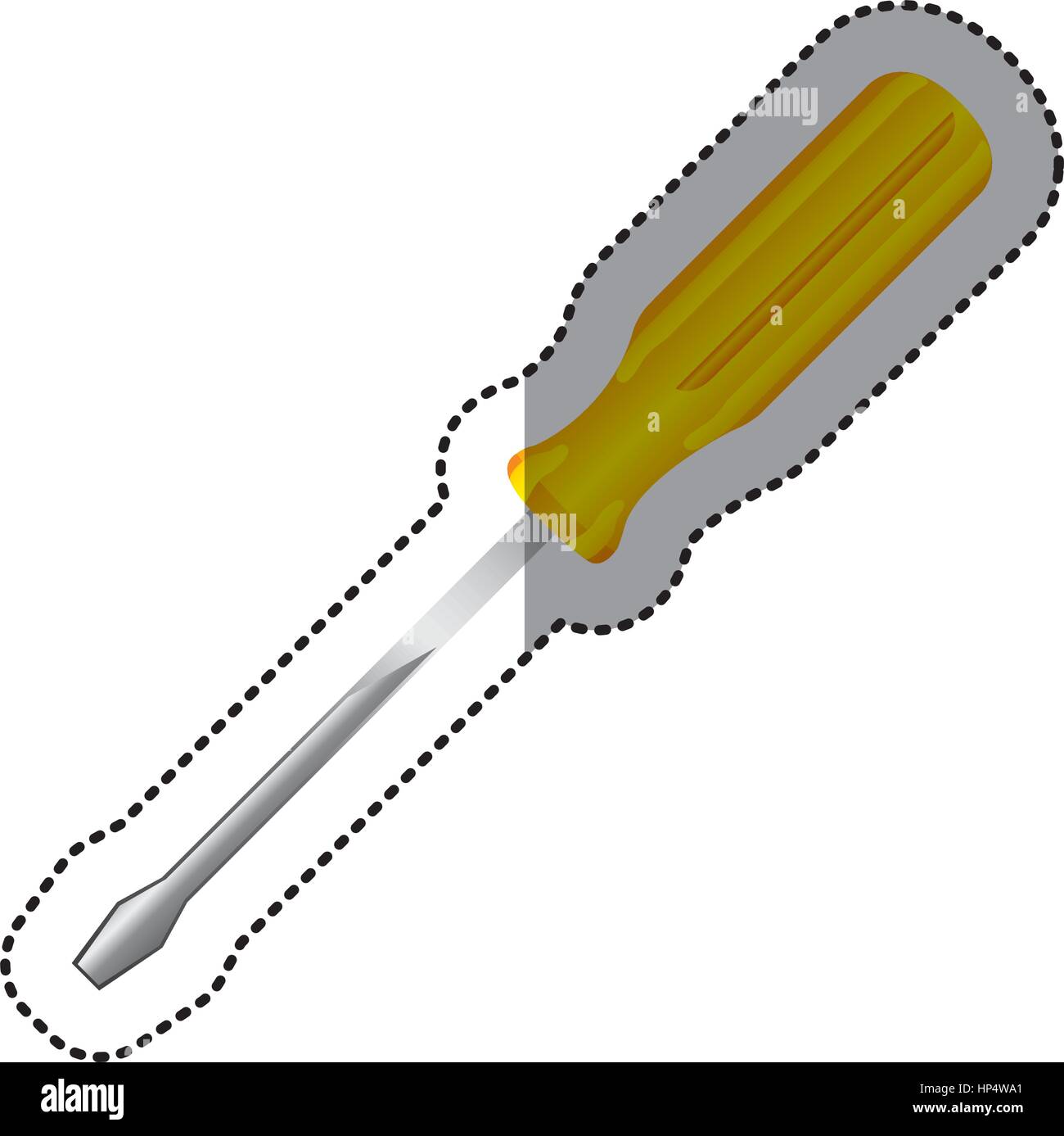 Pegatina de destornillador con punta de pala de icono Imagen Vector de  stock - Alamy