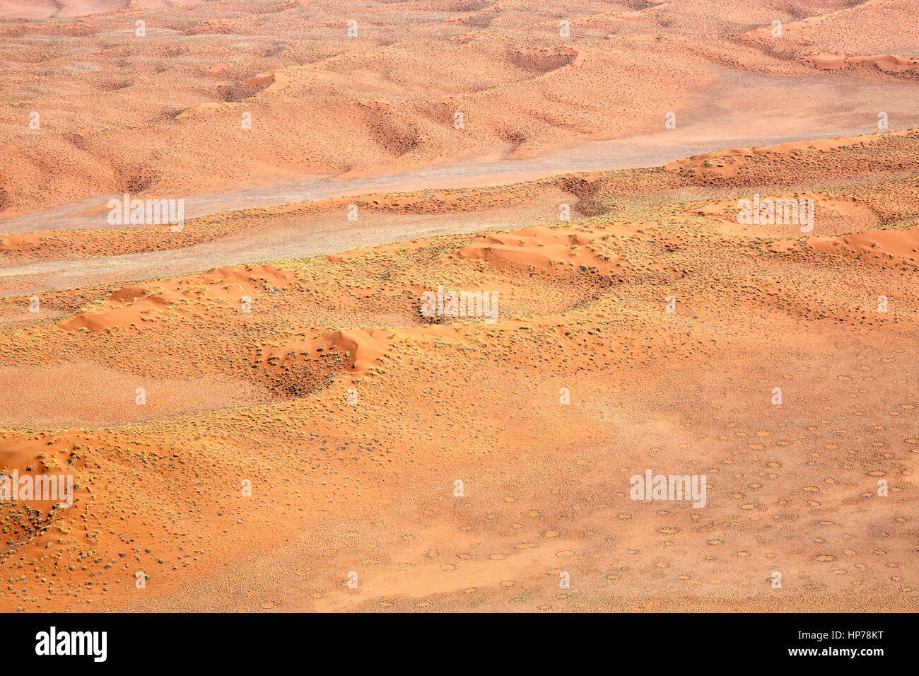 Los círculos de hadas, Sesriem, Sossusvlei, Parque Nacional Namib-Naukluft, Namibia, África Foto de stock