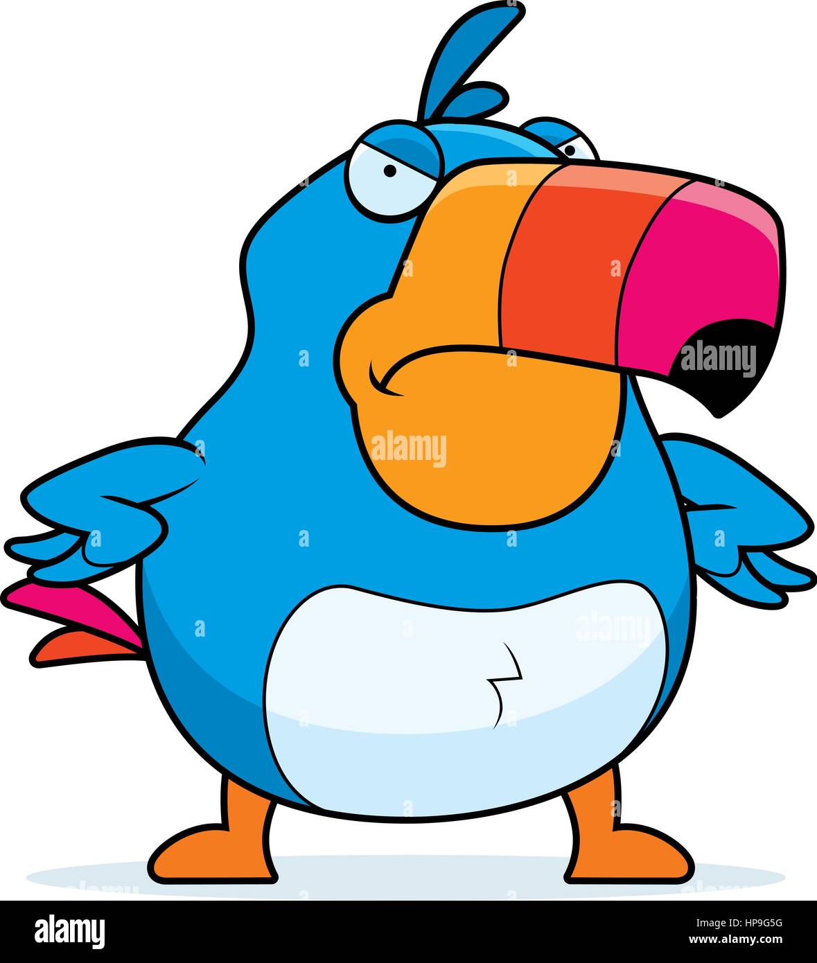 Un Tucan De Dibujos Animados Con Una Expresion De Enojado Imagen Vector De Stock Alamy