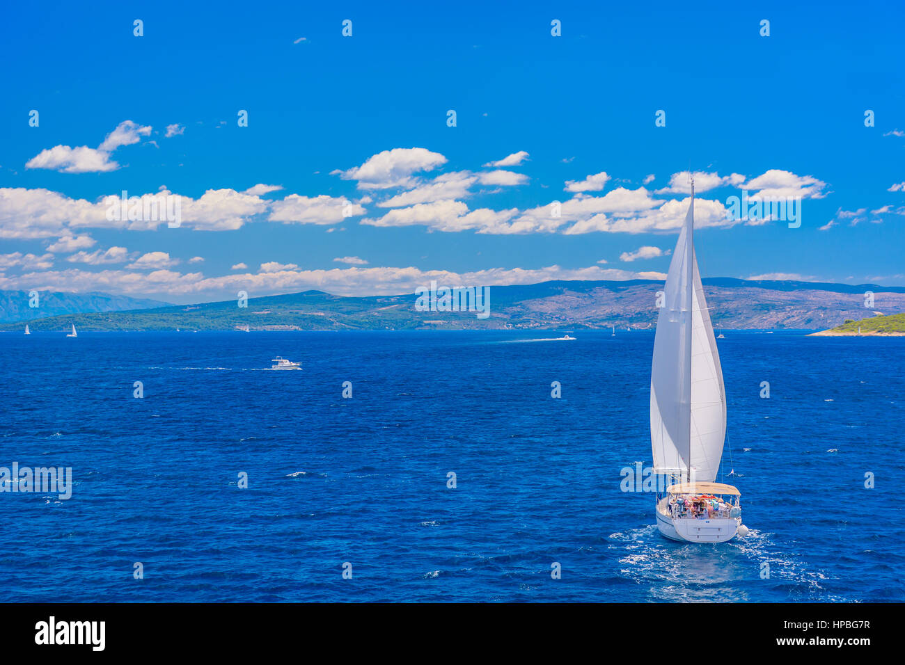 Sailing in Croatia, Mediterranean Travel lugares. Foto de stock