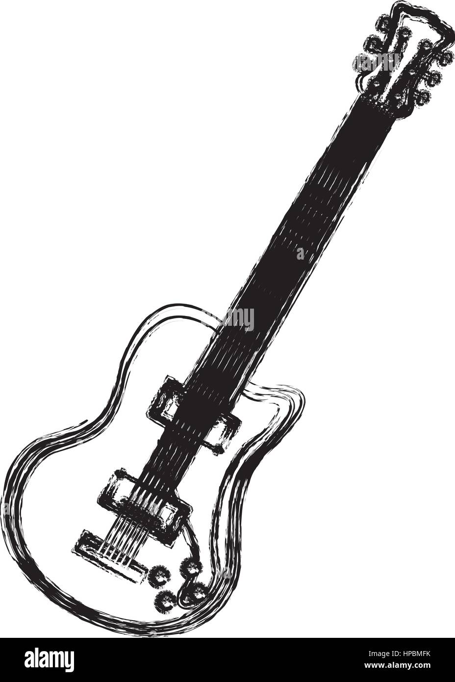 Monochrome contour electric guitar vector fotografías e imágenes de alta  resolución - Alamy