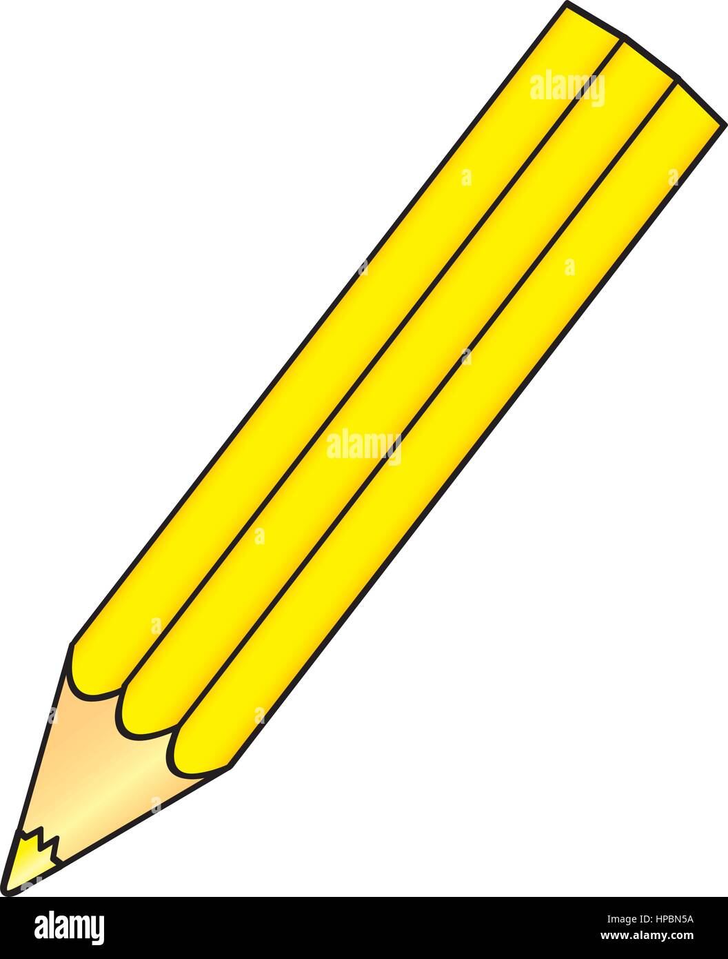 Icono de lápiz de color amarillo Imagen Vector de stock - Alamy