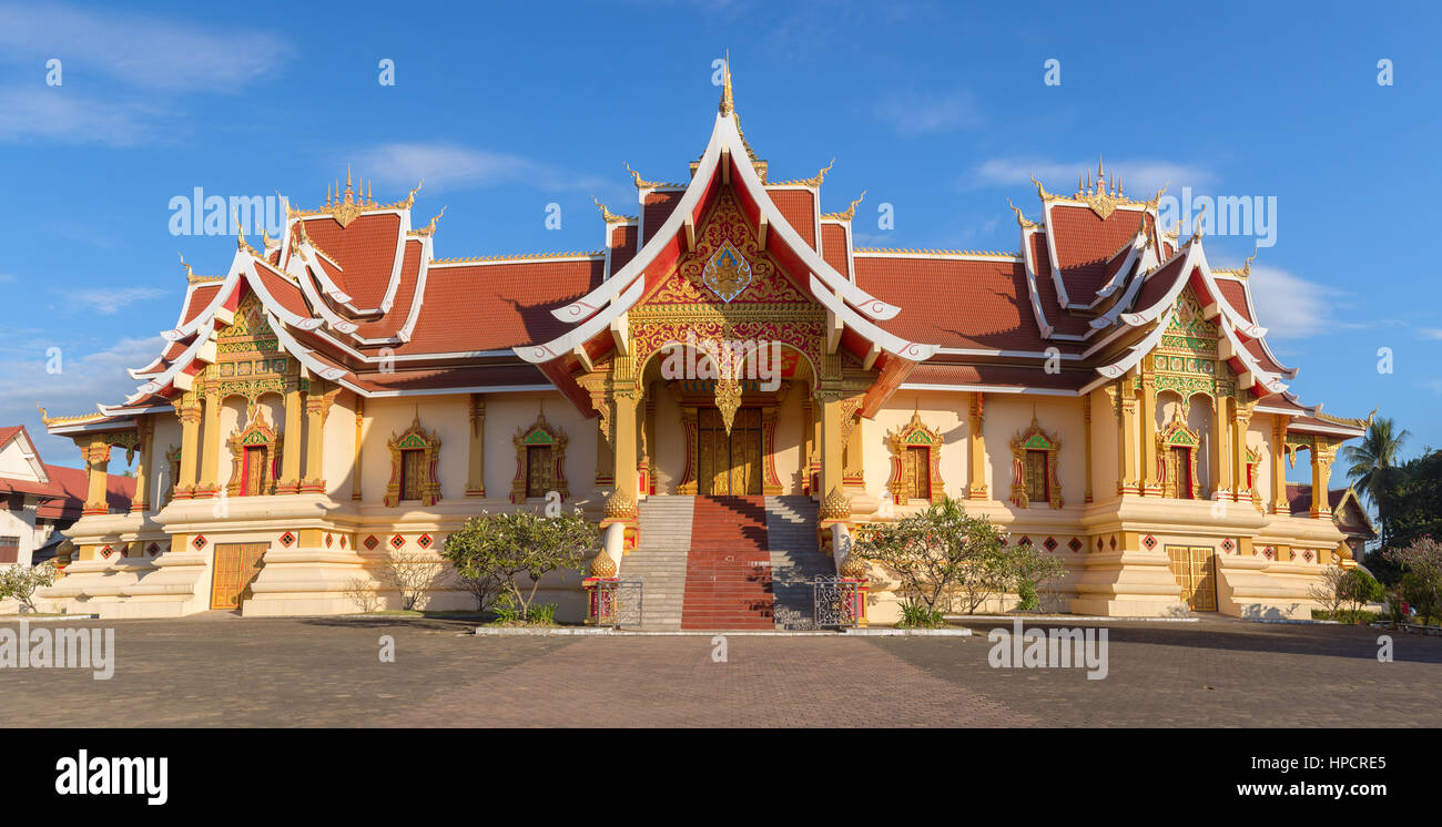 Wat Pha That Luang, en Vientiane, Laos. Foto de stock