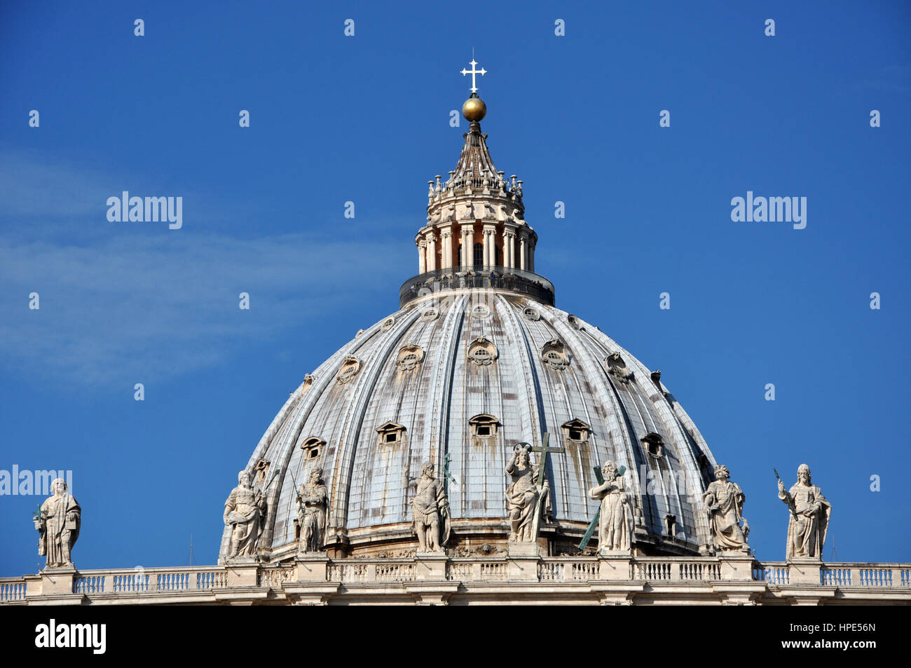 La cúpula cúpula de la basílica de San Pedro, el Vaticano Fotografía de