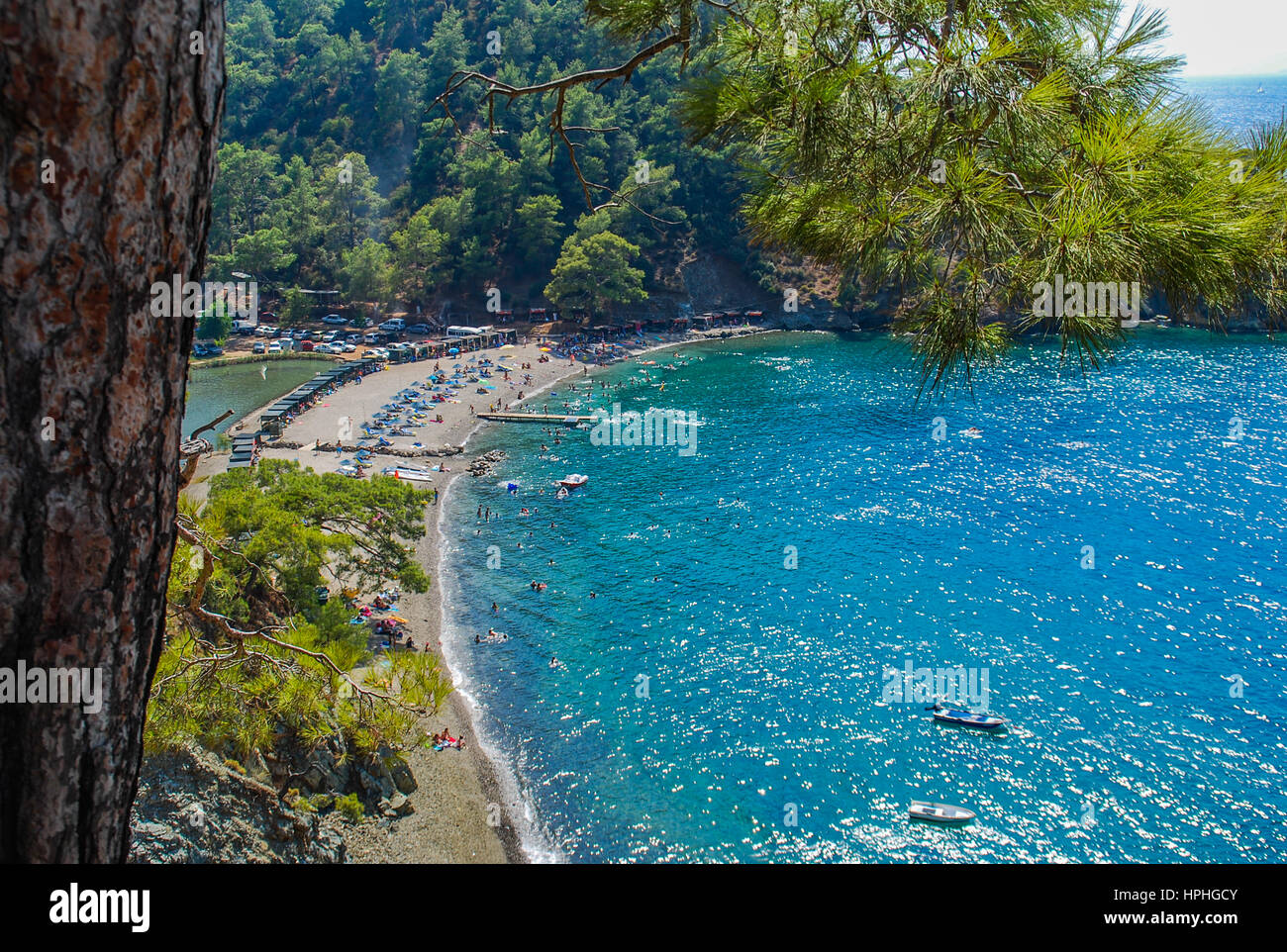 Fethiye bahías,kuleli playa mediterránea,Turquía, Fethiye koylari kuleli plaji Foto de stock