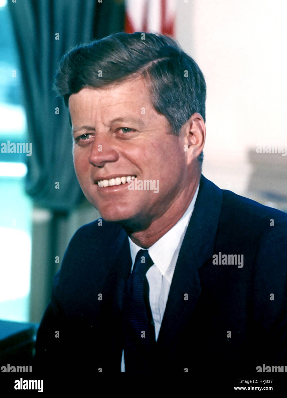 JOHN F. KENNEDY como 35ª Presidne de los Estados Unidos en 1963. Foto: Cecil Stoughton/funcionario de la Casa Blanca Foto de stock