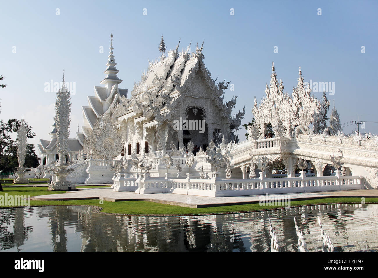 Templo Blanco, Chiang Rai, Tailandia Foto de stock