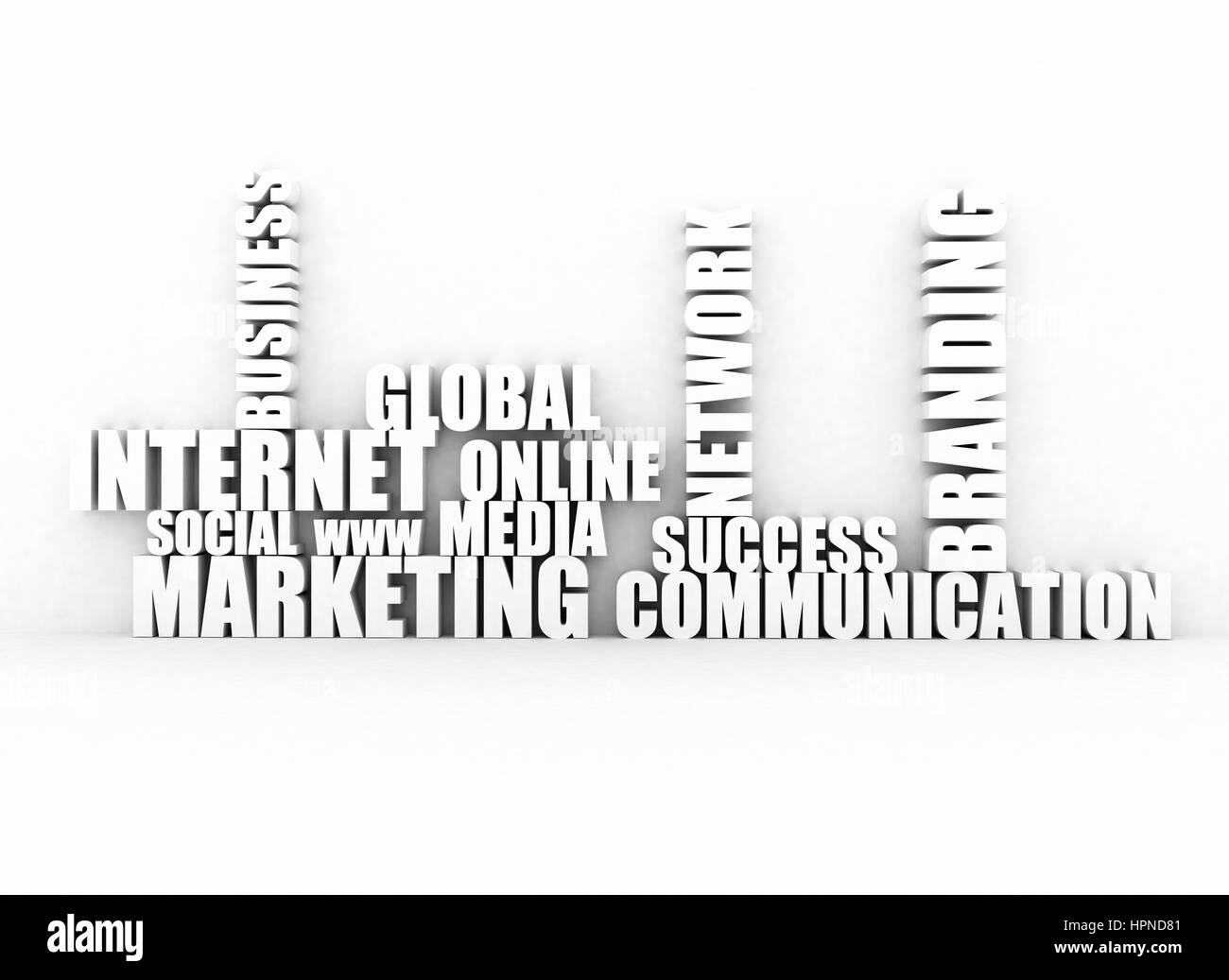 Online Marketing palabras relacionadas. Foto de stock