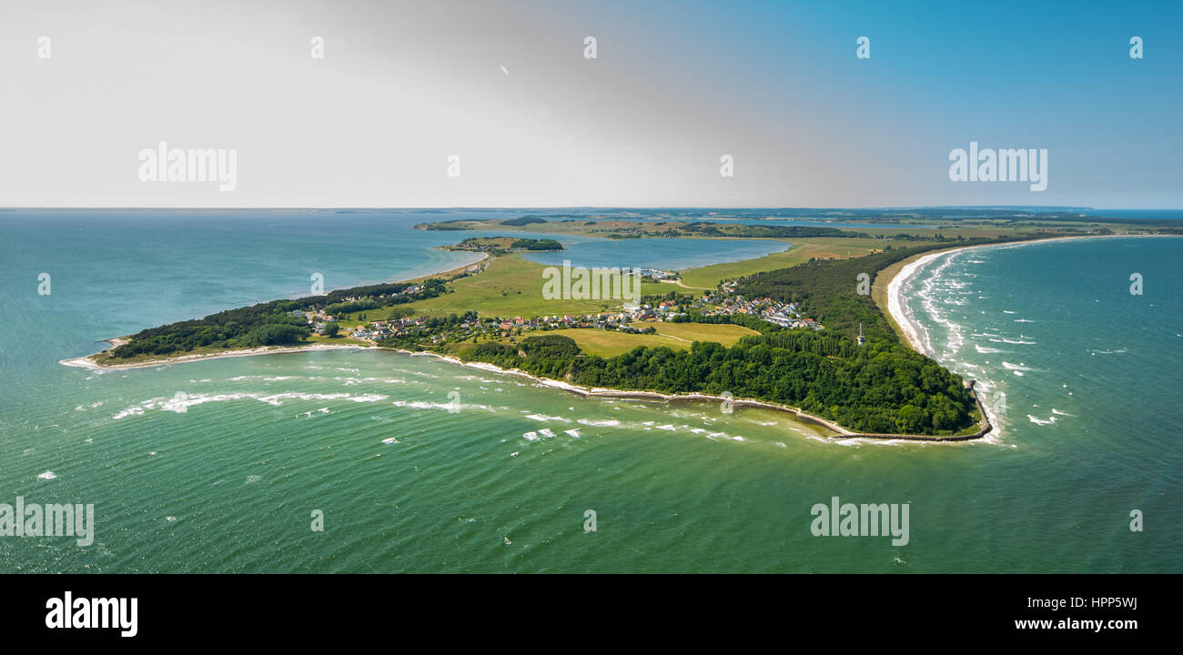 Playa, Costa, Rügen, Mönchgut, Thiessow, costa báltica, el Estado federado de Mecklemburgo-Pomerania Occidental, Alemania Foto de stock