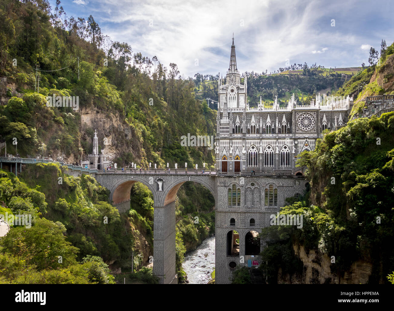 Santuario de Las Lajas - Ipiales, Colombia Foto de stock