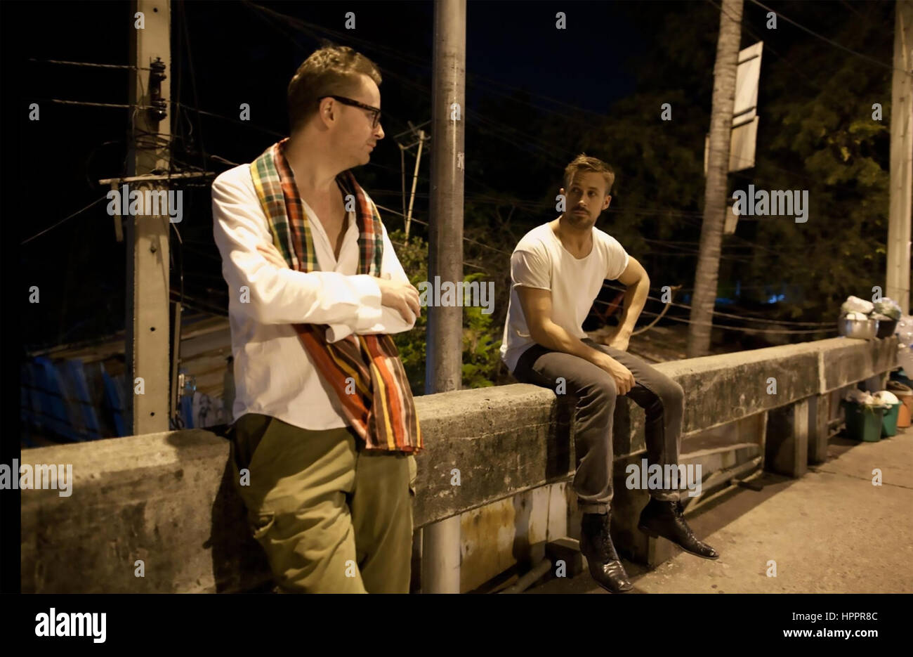 Mi vida dirigida por Nicolas bobinado documental 2014 por Liv Corfixen con Nicolas Refn a izquierda y Ryan Gosling Foto de stock