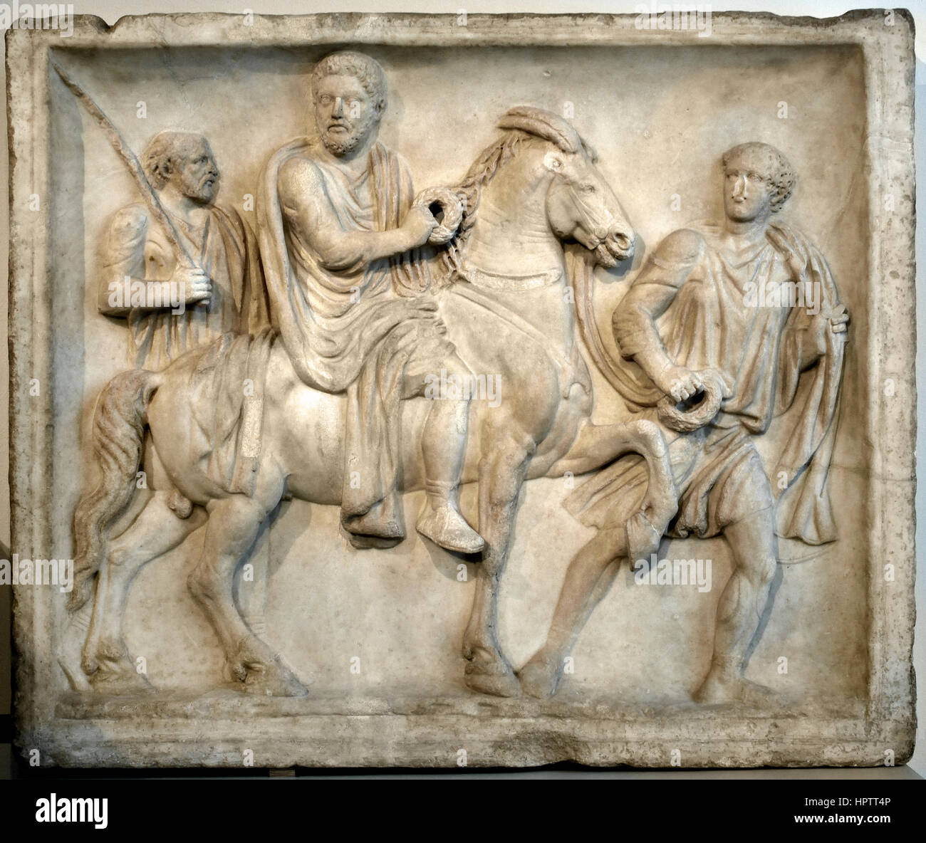 Giustiniani socorro - Socorro de una funeraria Caballero Romano 170 AD Roma Italia Foto de stock