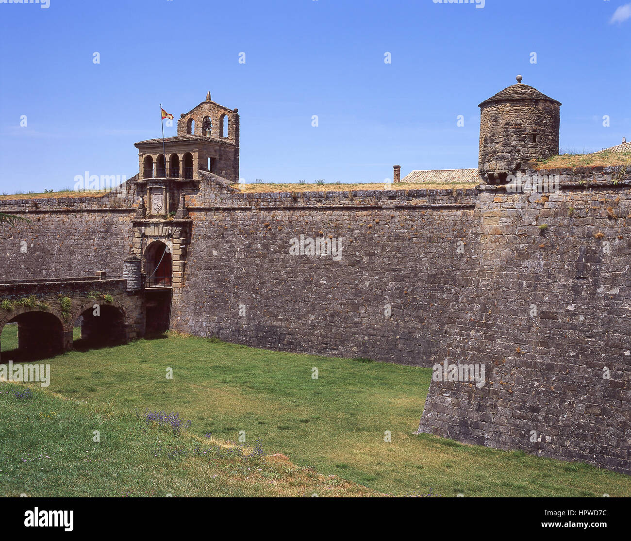 Castillo de San Pedro, Jaca, Huesca, Aragón, el Reino de España Foto de stock
