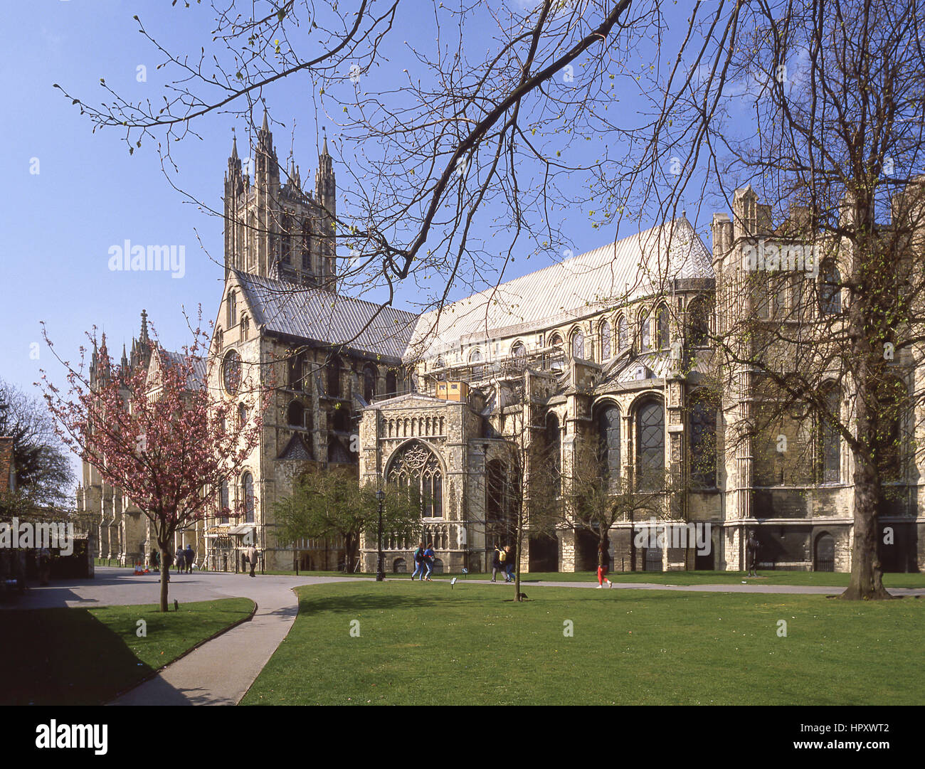 La Catedral de Canterbury, la ciudad de Canterbury, Kent, Inglaterra, Reino Unido Foto de stock