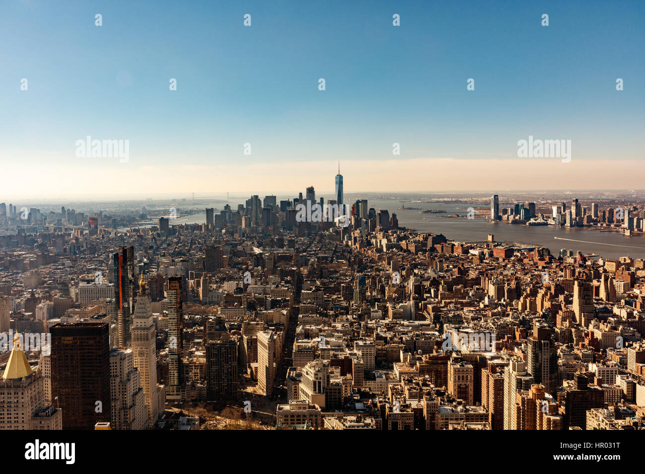 Vista desde el Empire State Building, Nueva York Foto de stock