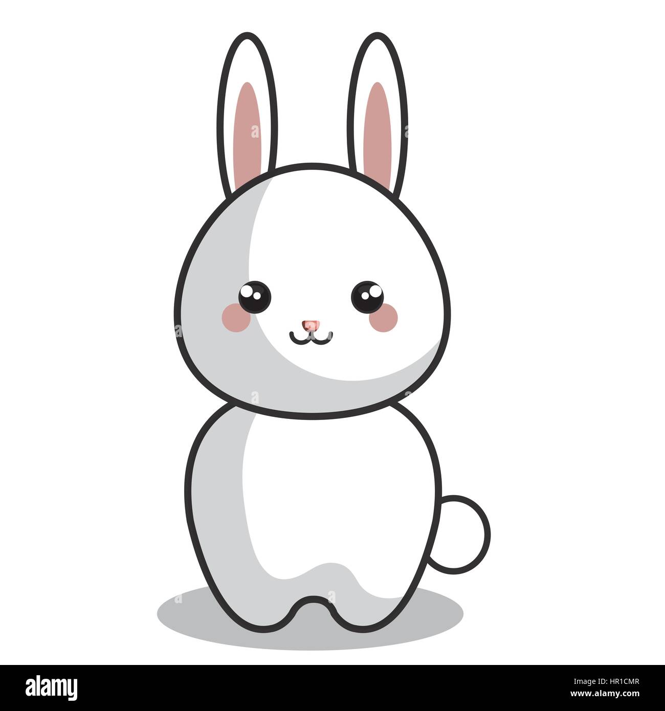 Lindo estilo kawaii conejo Imagen Vector de stock - Alamy