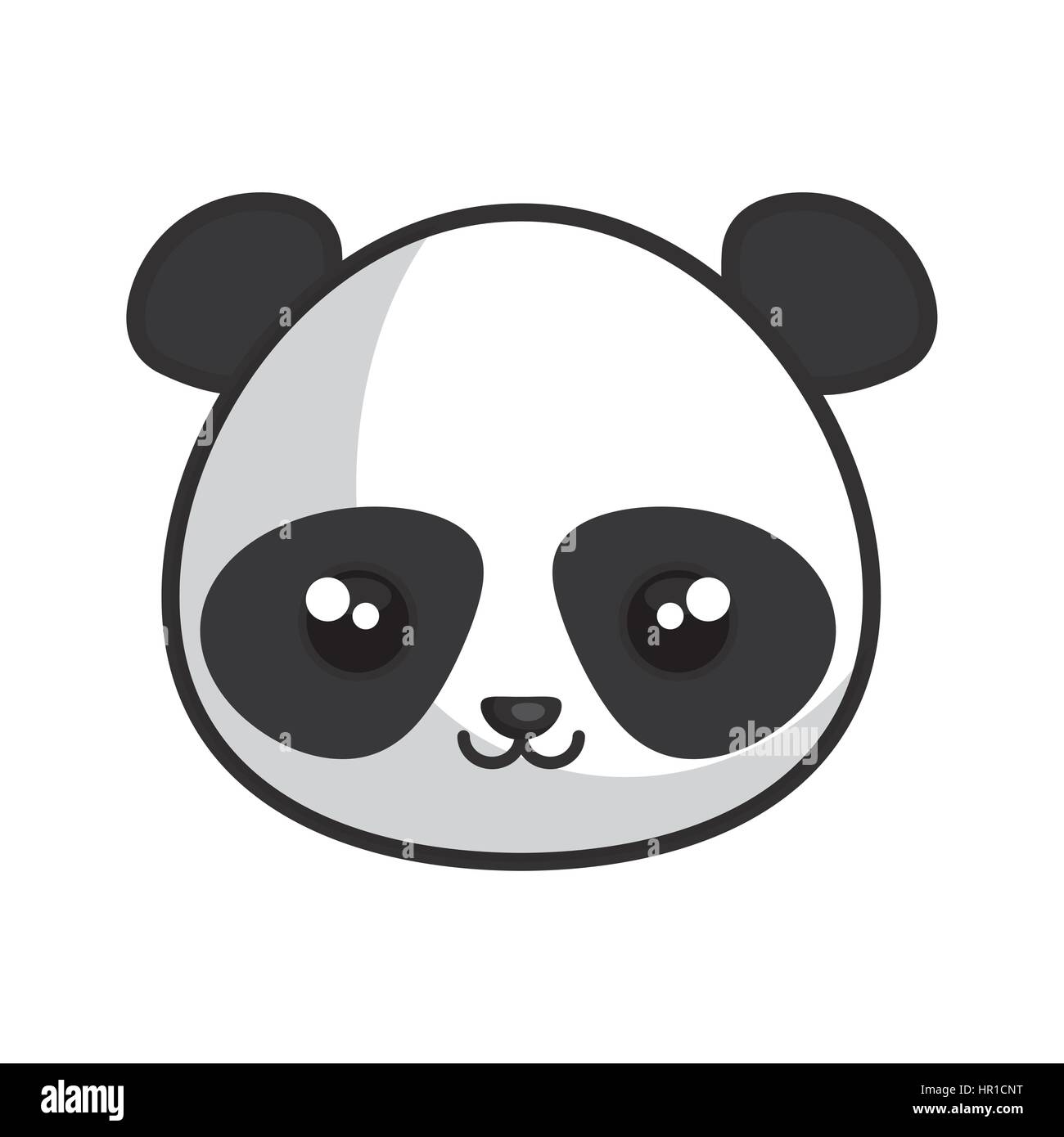 Panda lindo estilo kawaii Imagen Vector de stock - Alamy