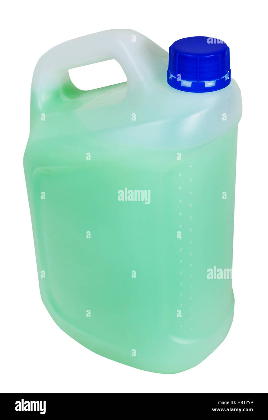 Bidones de plástico para líquidos en el hogar en el escaparate de la tienda  Fotografía de stock - Alamy