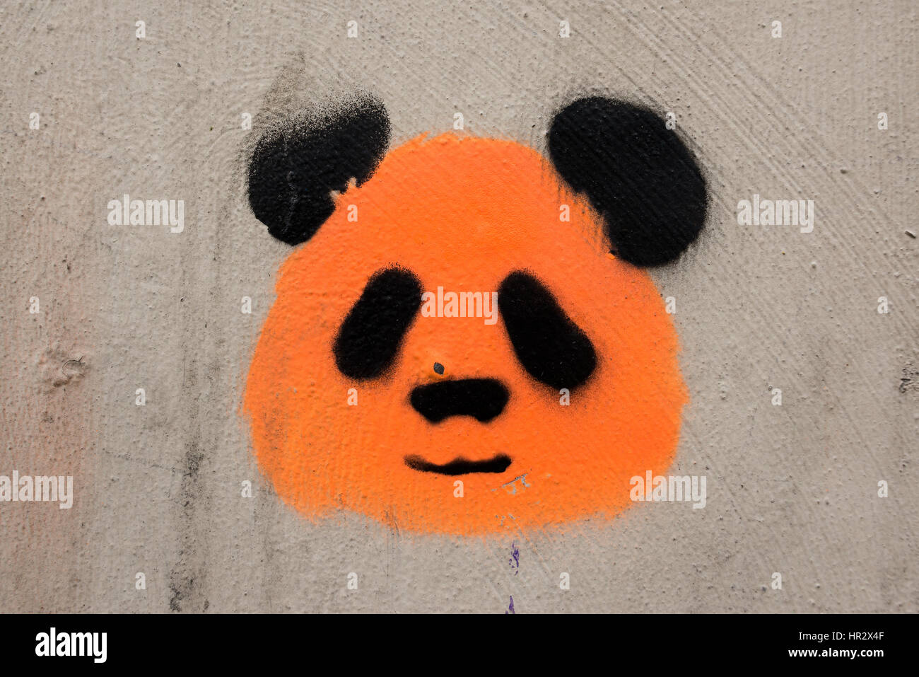 Arte De La Calle Graffiti En Una Pared Gris Que Representa El