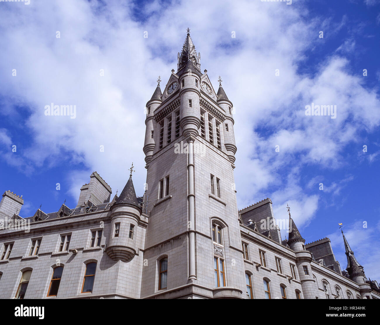 La torre Oeste del New Town House, Union Street, de la ciudad de Aberdeen, Escocia, Reino Unido Foto de stock