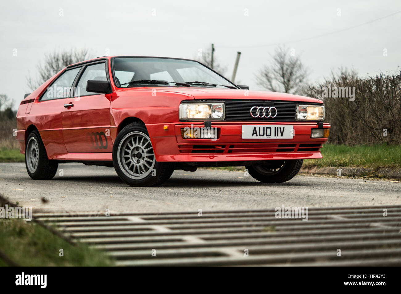 Audi Quattro UR en rojo. Foto de stock