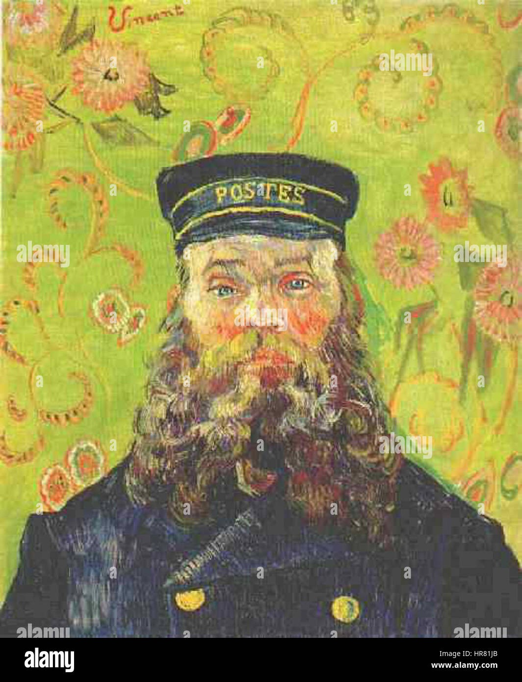 Van Gogh retrato del cartero Joseph Roulin Foto de stock