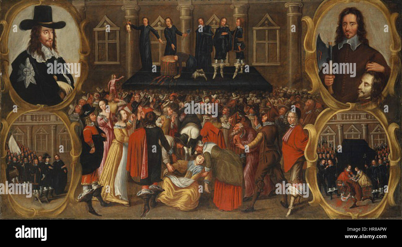 La ejecución de Carlos I de Inglaterra Foto de stock