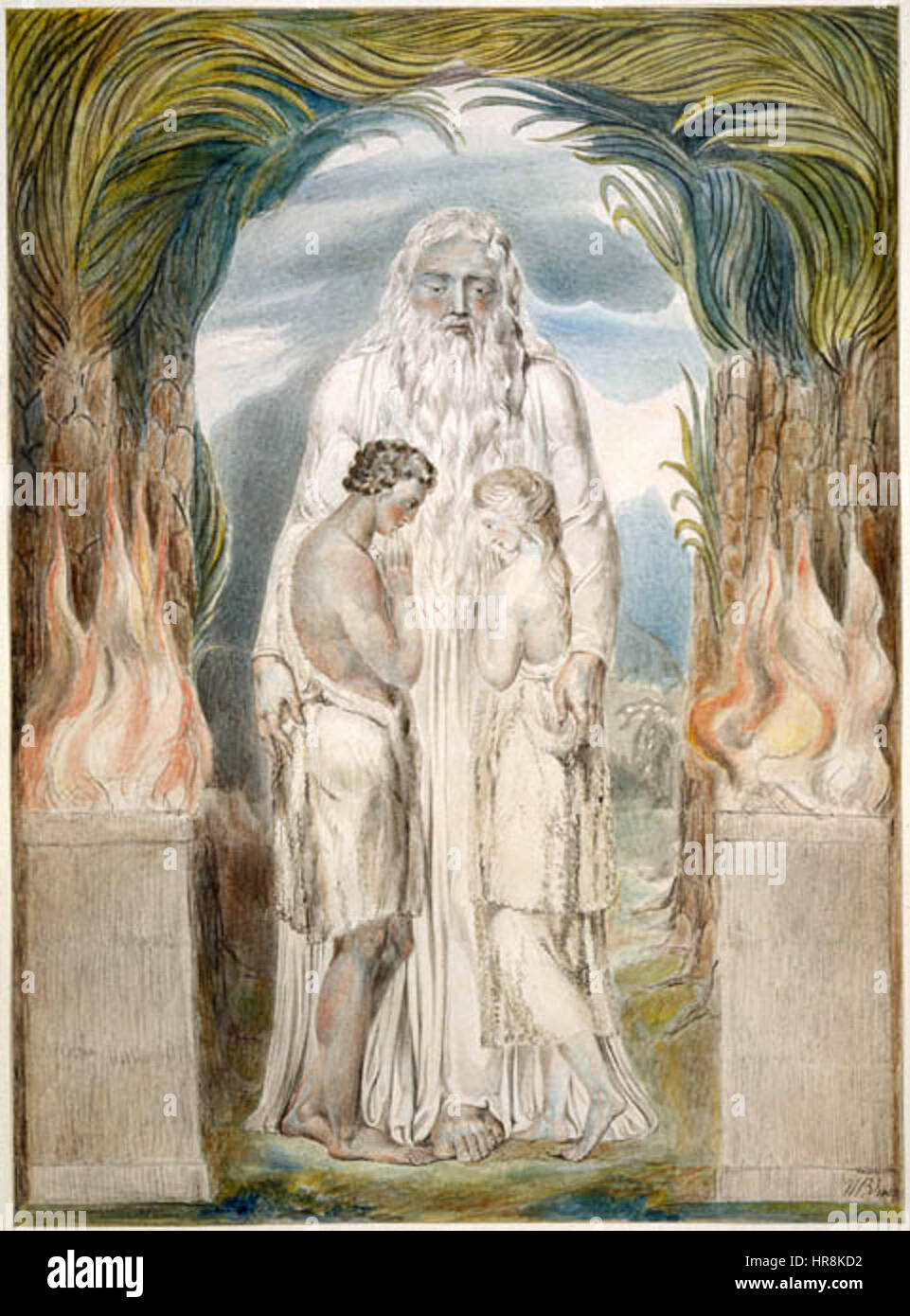 El Ángel de la presencia divina la ropa a Adán y Eva con túnicas de pieles,  el objeto 1 Butlin (436 Fotografía de stock - Alamy