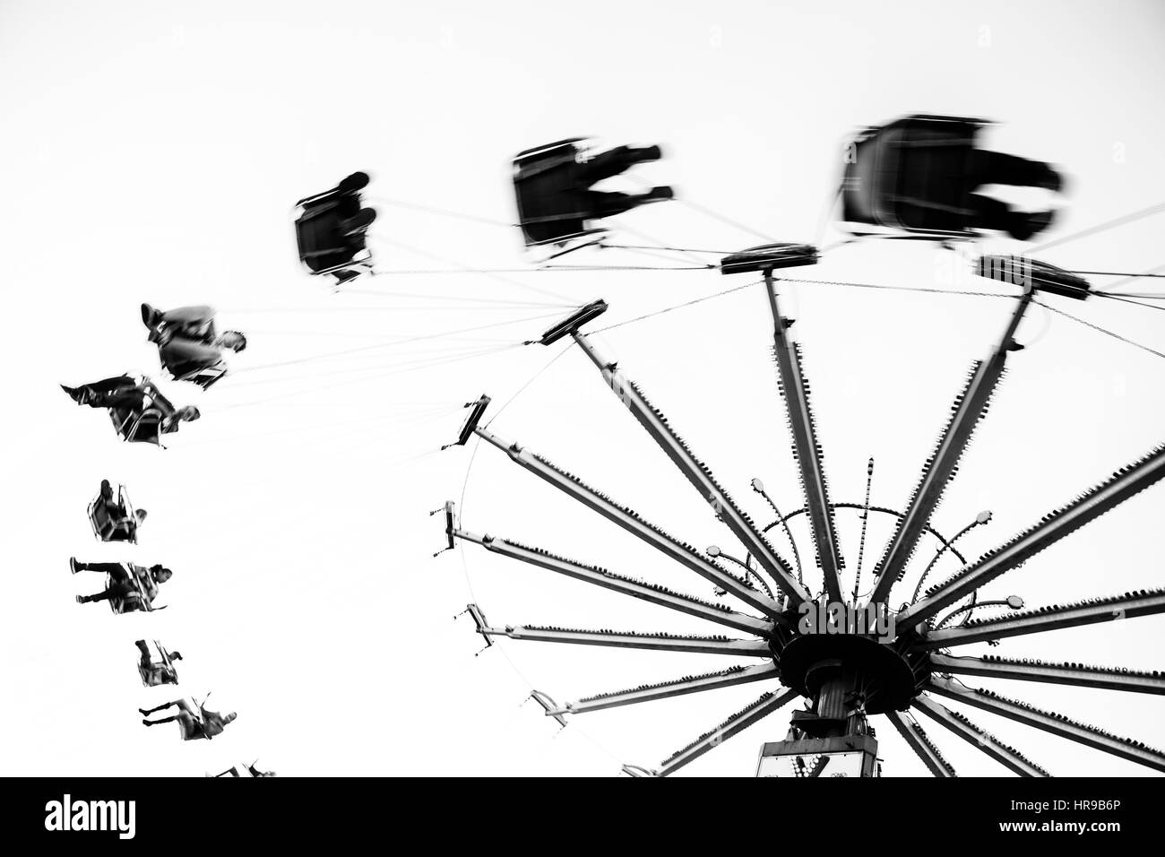 Spinning swing ride de diversiones. Foto de stock