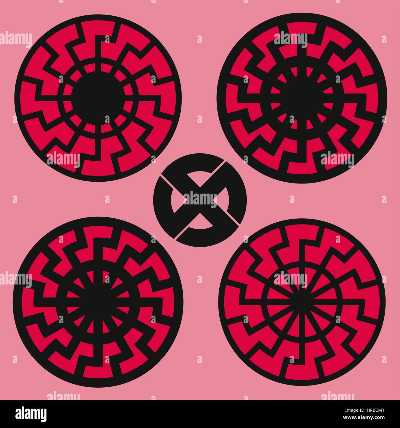 Símbolo del sol negro Imagen Vector de stock Alamy