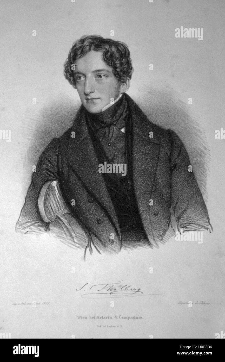 Sigismund Thalberg Staub Litho Foto de stock
