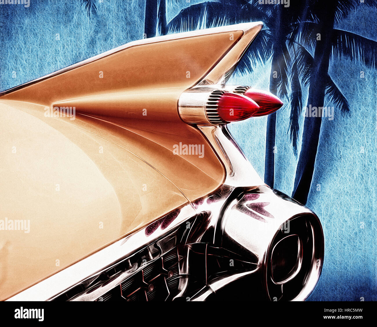 Concepto de transporte: Cadillac Deville Sedan 1959 Foto de stock