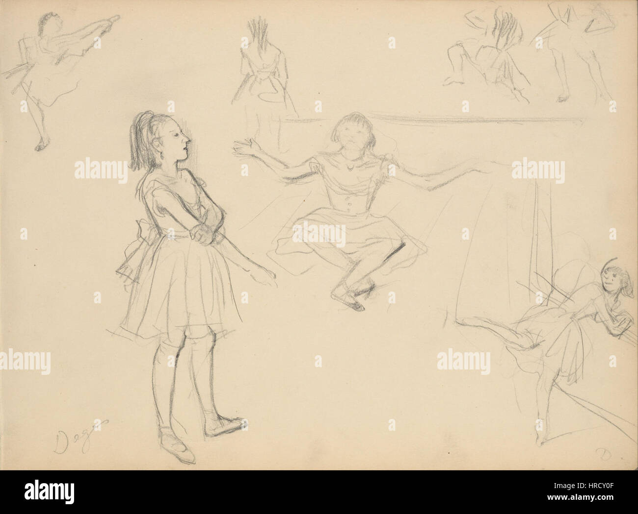 Edgar Degas - Bailarines ensayando - Proyecto de arte de Google Foto de stock